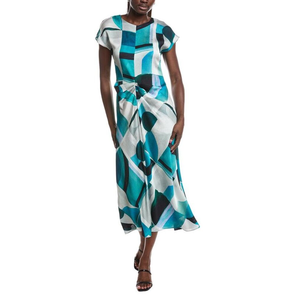 Joseph Ribkoff Womens  Printed Midi Dress, Green